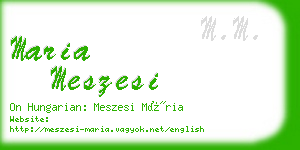 maria meszesi business card